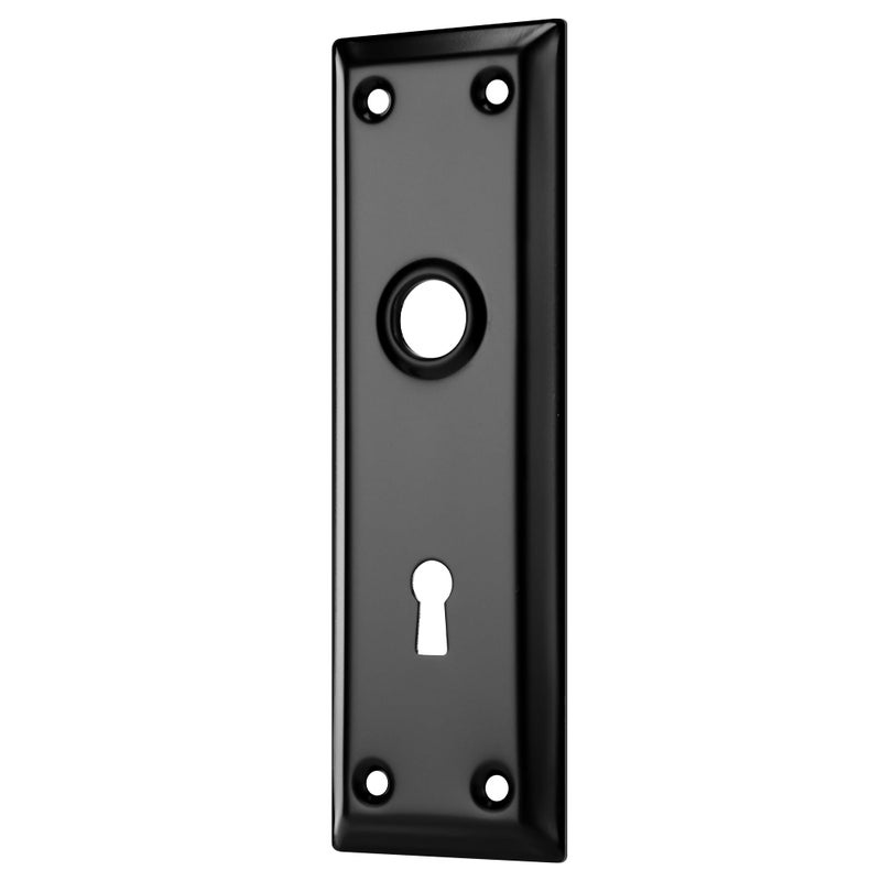 Newliplace 2 Pack Mortise Lock Door Knob Plates for Interior Doors, Old Style Mortise Door Knob Cover Plate Replacement, Matte Black Door Escutcheon - Image 2